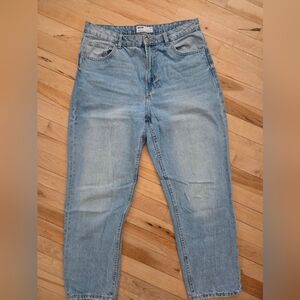 Bershka Mom Jeans Women's Light Blue
